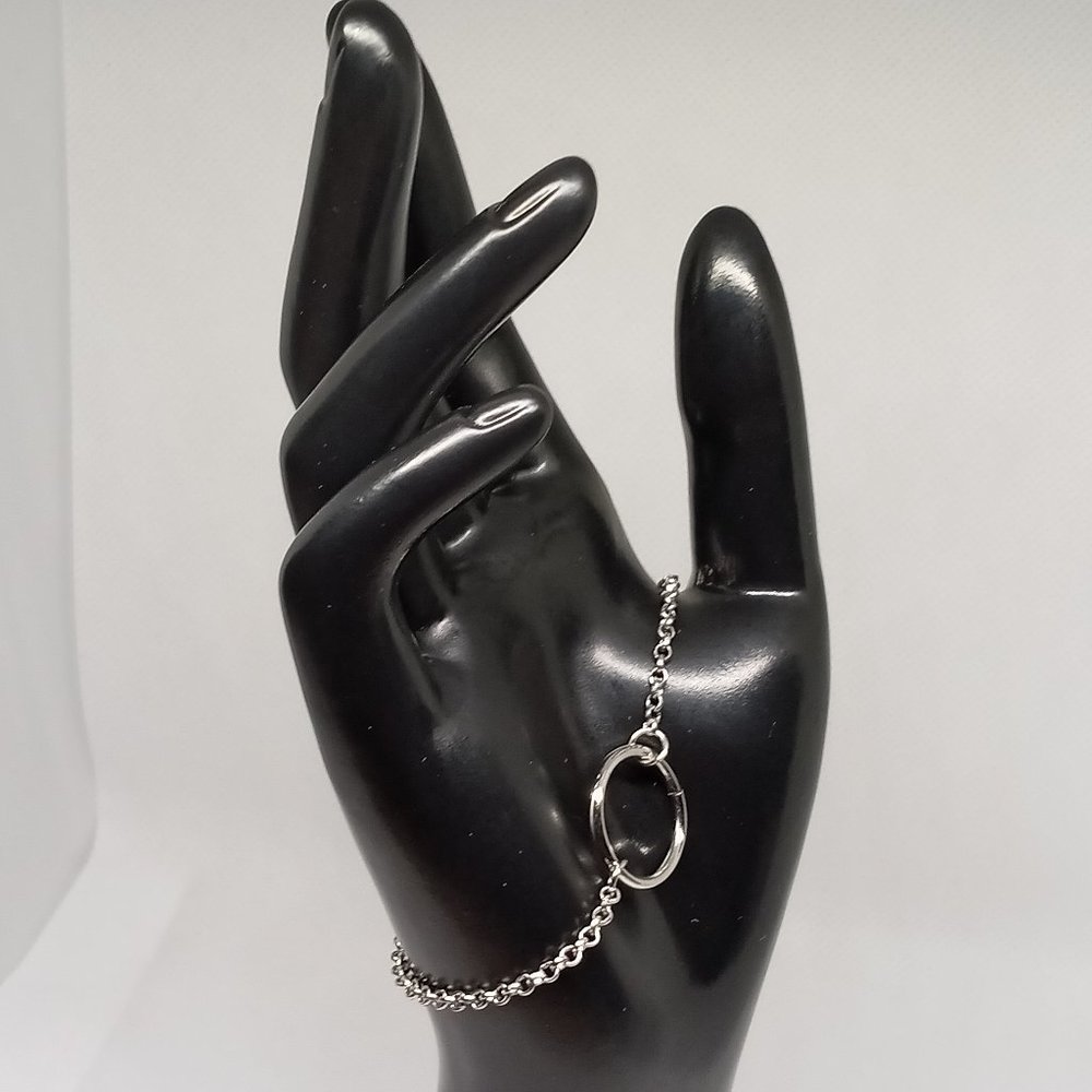 Stainless Steel Bracelet with Open Ring Pendant Jewelry #5 - Picture 4 of 8